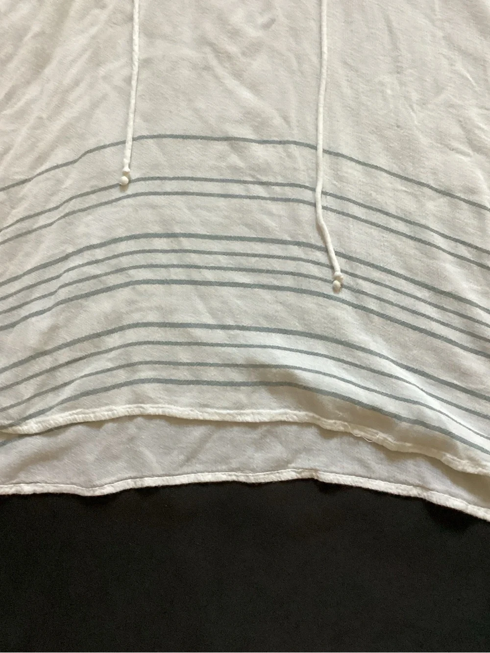 Billabong White Hooded Lace-Up Swim Coverup